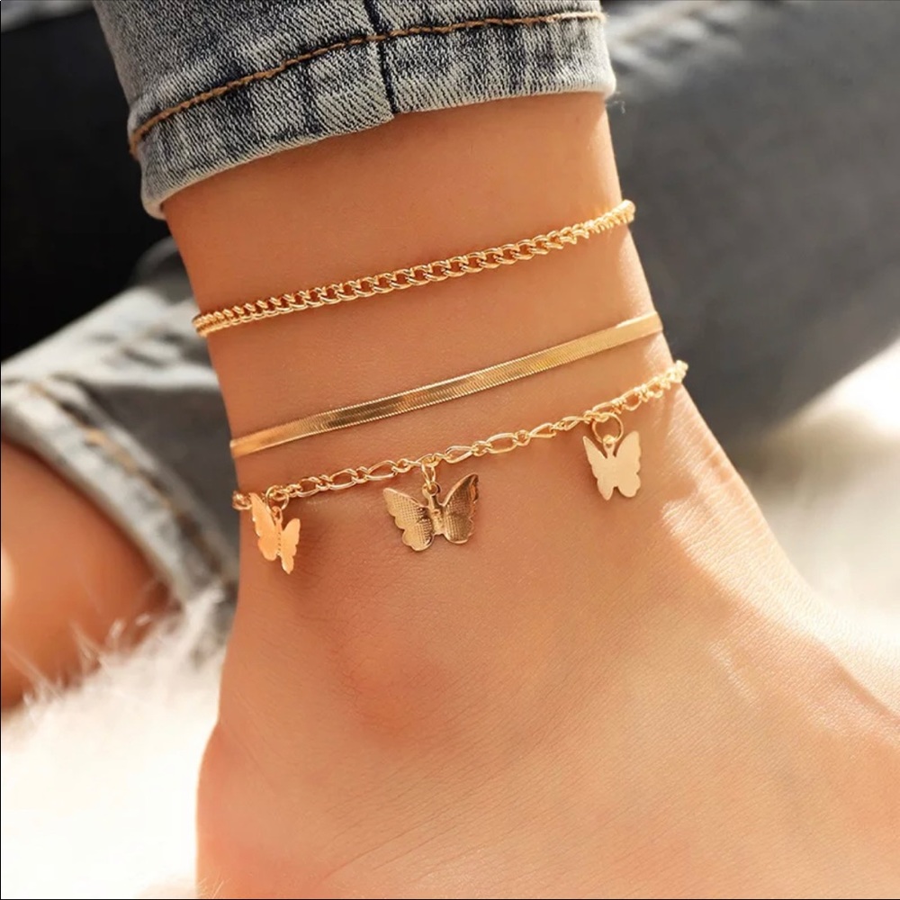 Gold Plated Anklet/Bracelet - Multilayer